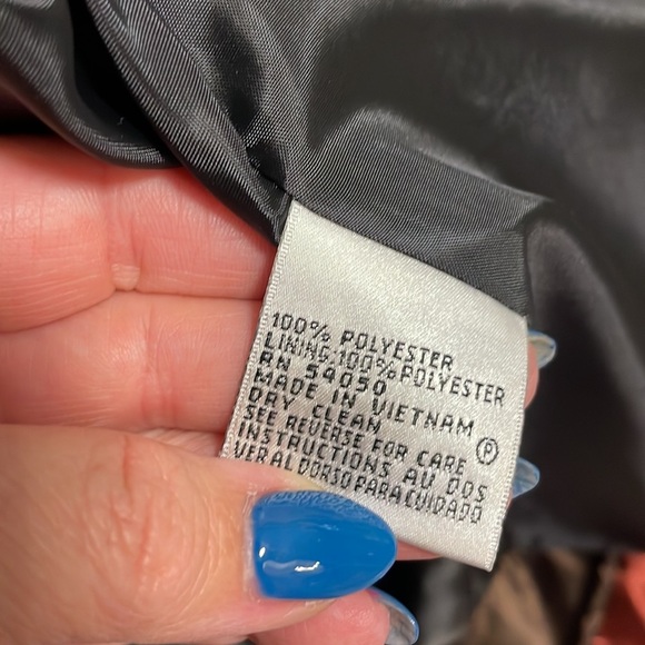 LE SUIT floral lace like print black grey, rounded pleated collar open front 14 - Picture 6 of 13